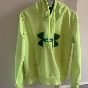 lime green under armour hoodie women's